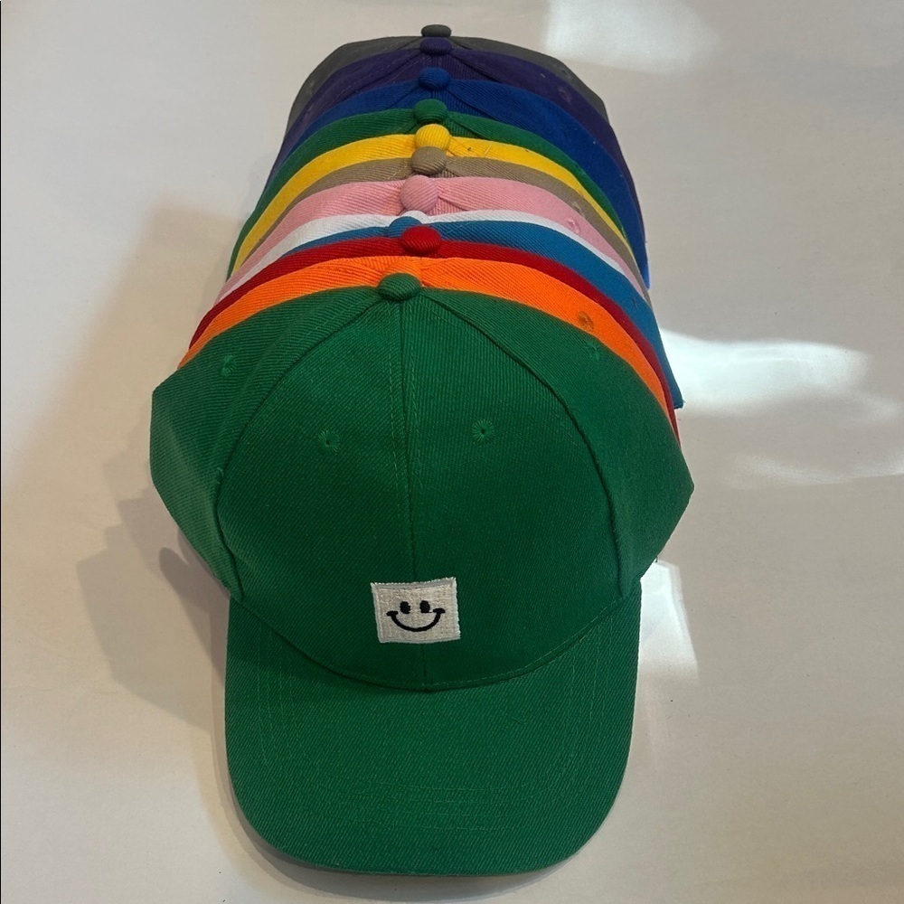 Colorful Smiley patch Face Baseball Cap Bundle 13 adjustable adult one size new